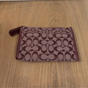 Coach Purple Signature C Card Holder – NWOT
